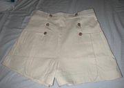 High Waist Canvas Shorts