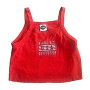 Harley-Davidson Size Large Red Cropped Tank Top