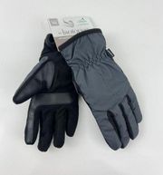 Isotoner Eco Comfort Womens Cold Weather Gloves Gray/Black OS Fleece Lined Smart