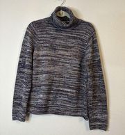 Jeanne Pierre Women's  Cable Knit Turtle Neck Pullover Sweater Size L