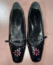 Authentic Dolce & Gabbana Patent Leather Flower Low Heel Pump