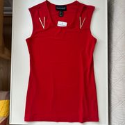 NWT Frank Lyman red sleeveless blouse size 2