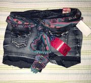 Wallflower Cutoffs W/Scarf Belt 1086