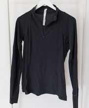 Black Quarter Zip Long Sleeve - Size 8