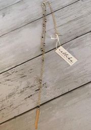 5/$25 NWT Ettika Dainty Drape Bar Necklace in Gold