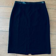 Womens Back Slit Pencil Skirt Black Size 6