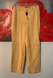 Ellen Tracy size 2 beige leather pants