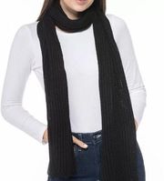 Style & Co Women's Solid Ribbed Scarf in Black NWT MSRP $28