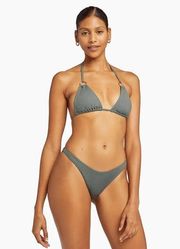 🆕Vitamin A NWT Swim California High Leg Swim Bottoms in Olive Green (VA-1)