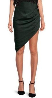 NWT Gianni Bini Green High Slit Asymmetrical Skirt
