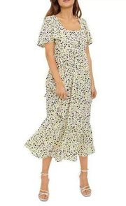 VERO MODA Olea Printed Midi‎ Dress Sz Sm NWOT