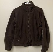 Columbia chocolate brown full zip fleece jacket