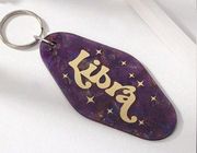 NWT Motel Style Sparkle Keychain on Silver Keyring - Zodiac Sign - Libra ♎️