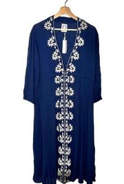 PPLA Clothing Boho Blue Maxi Dress NWT Medium