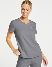 Gray Scrub Top