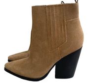 Women Size 9.5 Colt Western Bootie Chelsea Saddle Suede.