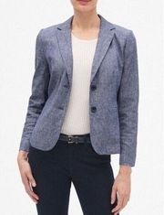 Banana Republic  Women’s Linen Shrunken Blazer - Size 2 - Chambray Blue