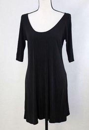 Eileen Fisher 100% silk 3/4 length sleeve sweater dress