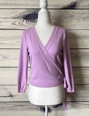 Loft Light Purple Wrap Sweater