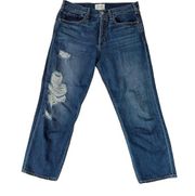 McGuire‎ Distressed Cropped Straight Leg Jeans Sz 26