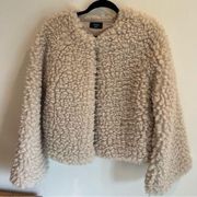 VICI  Sherpa Cream faux fur coat | Size small