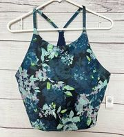 Old Navy Active Womens Multi-color Print Powersoft Sports Bra  Sz L