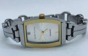 Anne Klein Diamond AK/1573 womens silver tone watch 19mm case 6” w/battery