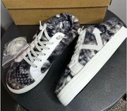 Animal Print Faux Fur Backless Sneaker Mules Slides Vintage Havana Snuggle MIX