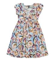 Daisy Fuentes abstract print empire waist dress size large NWOT