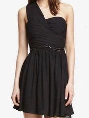 NWT Express Black One Shoulder Mini Dress