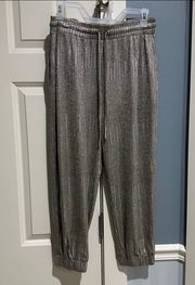 Women’s Size Medium Petite Bishop + Young Silver Gold Pants