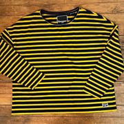 Superdry women’s striped top boat neck long sleeve size 8