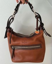 Vintage  1975 Brown Leather Hobo Bag