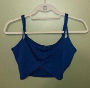 Halara twist back blue athletic tank size medium