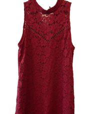 WAYF red lace knee length dress nwt