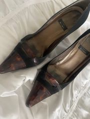 Peacenik Black and Tortoiseshell Pumps 5.5