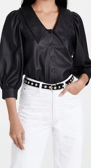 Suri Faux Leather Top