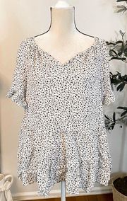 Beach Lunch Lounge Oversized Floral Top Size Medium