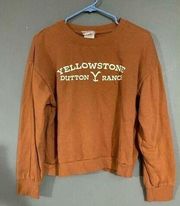 Yellowstone Dutton Ranch Women's Scoop Neck Sweatshirt Size Large