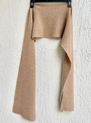 NWOT Banana Republic Solid Ribbed Knit Winter Scarf Beige Women's