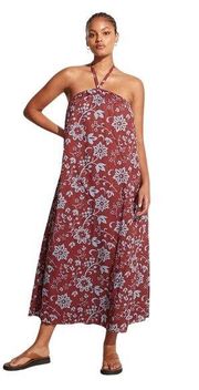 Faithfull the Brand Brise Sleeveless Halter Maxi Dress Oceania Floral 6/Medium