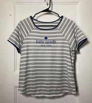 Kate Spade | Striped Embroidered Logo T-Shirt