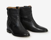 Isabel Marant Etoile Crisi Cluster Ankle Slouch Boots Black Leather 39 / US 9