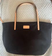 Kate Spade Black Nylon Tote with Pink Lining