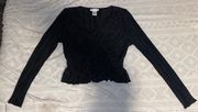 Long Sleeve Black Top