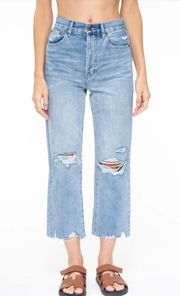 Cassie Super High Rise Straight Crop Jeans