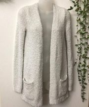 Decree XS White Cardigan Sweater Pockets Very Soft