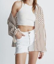 Rag & Bone Vintage Cut Off 4" Short in Optic White Size 31 High-Rise Rigid NEW