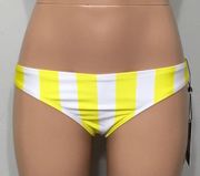 WILDFOX yellow and white stripe bikini bottoms.NWT