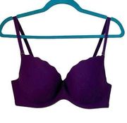 B.Tempt’d Purple Padded Underwire Full Coverage Bra